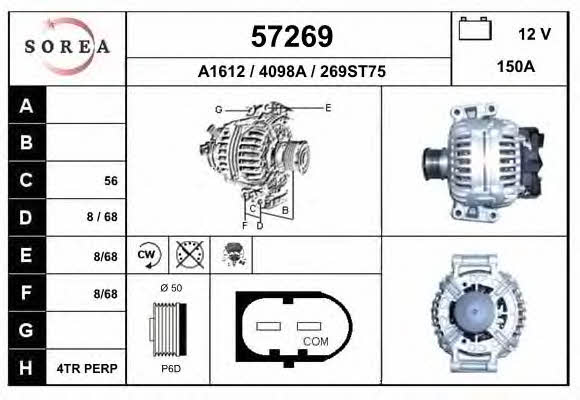 EAI 57269 Alternator 57269