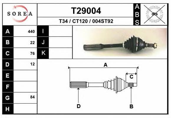 EAI T29004 Drive shaft T29004