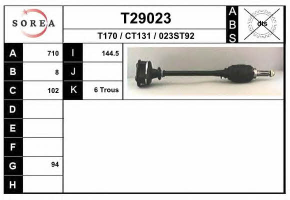 EAI T29023 Drive shaft T29023