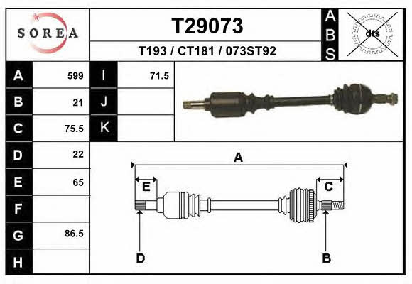 T29073 EAI Drive shaft
