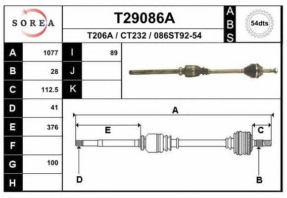 T29086A EAI Drive shaft