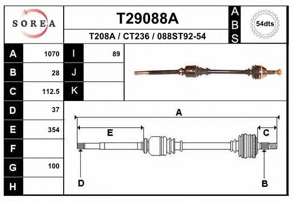 T29088A EAI Drive shaft
