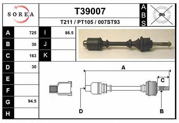 EAI T39007 Drive shaft T39007