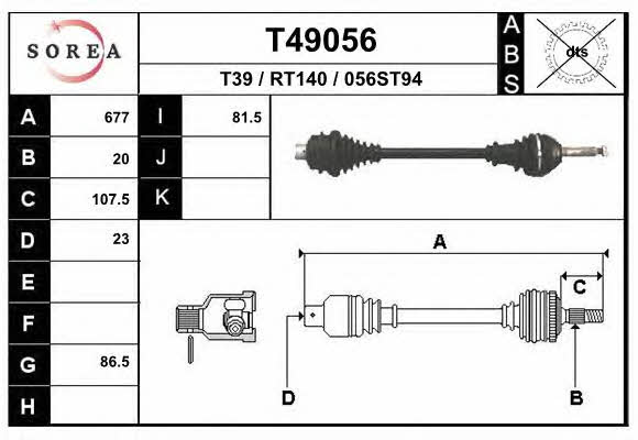 EAI T49056 Drive shaft T49056