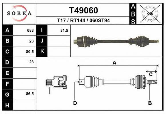 EAI T49060 Drive shaft T49060