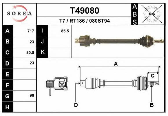 EAI T49080 Drive shaft T49080