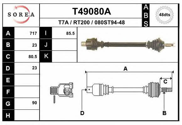EAI T49080A Drive shaft T49080A