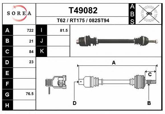 EAI T49082 Drive shaft T49082