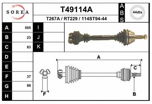 EAI T49114A Drive shaft T49114A