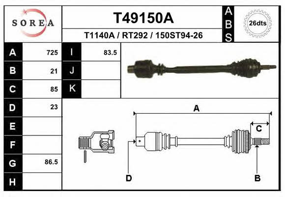 T49150A EAI Drive shaft