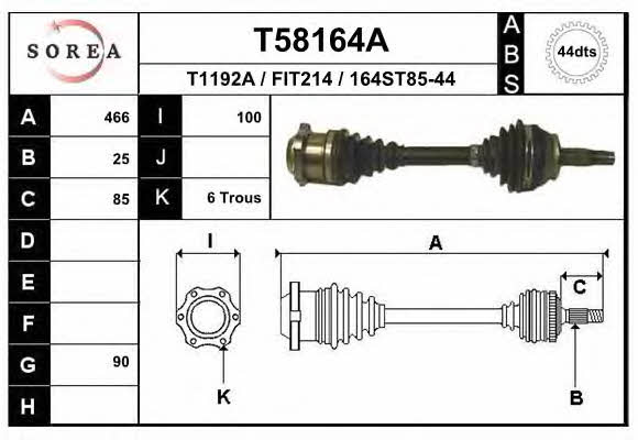 EAI T58164A Drive shaft T58164A