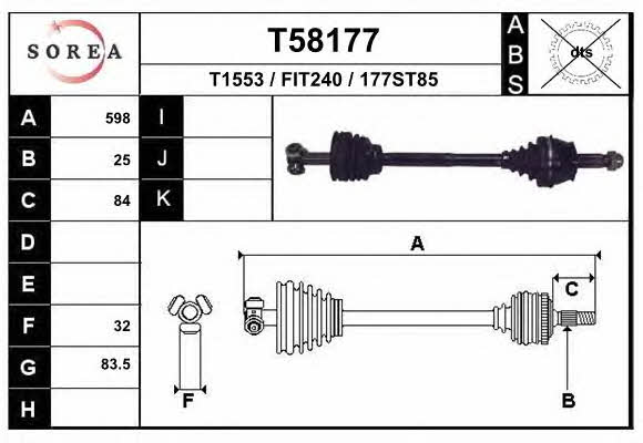 EAI T58177 Drive shaft T58177