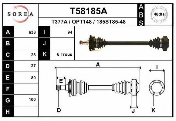 EAI T58185A Drive shaft T58185A