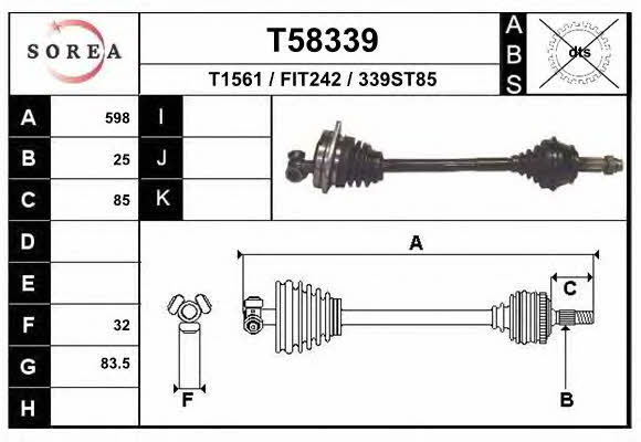 EAI T58339 Drive shaft T58339