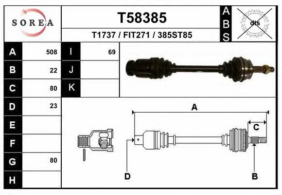 EAI T58385 Drive shaft T58385