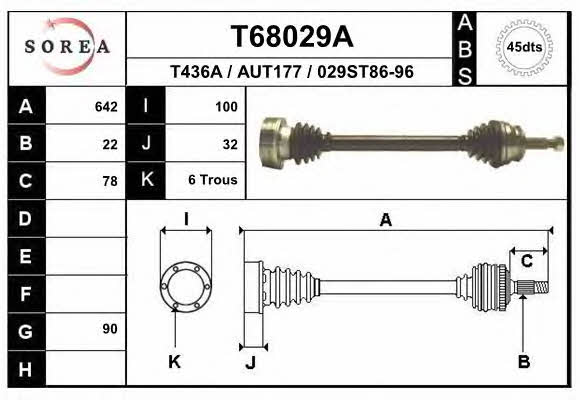 EAI T68029A Drive shaft T68029A