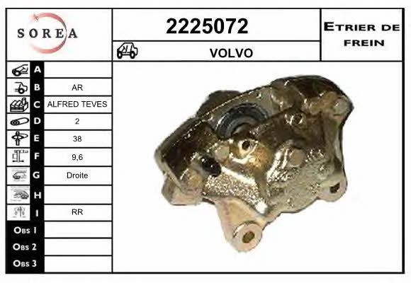Brake caliper Volvo 850: 2225072 EAI Brake caliper rear right