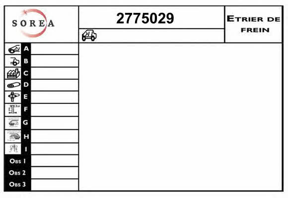 EAI 2775029 Brake caliper 2775029