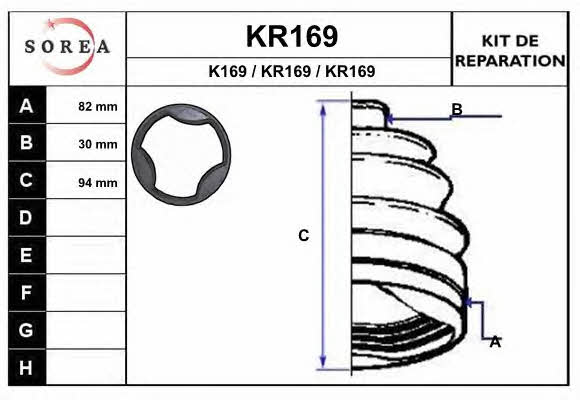 EAI KR169 Bellow set, drive shaft KR169