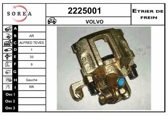 Brake caliper Volvo 480 E: 2225001 EAI Brake Caliper