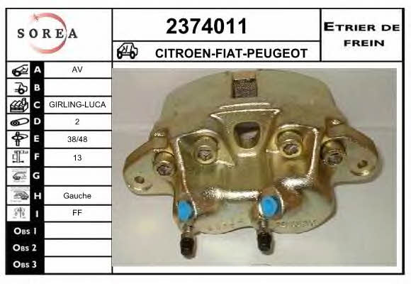 EAI 2374011 Brake caliper front left 2374011