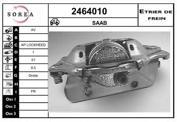 EAI 2464010 Brake caliper front right 2464010