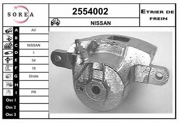 EAI 2554002 Brake caliper 2554002