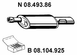 Eberspaecher 08.493.86 End Silencer 0849386