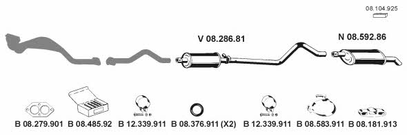 Eberspaecher 082086 Exhaust system 082086