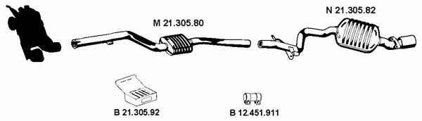  212061 Exhaust system 212061