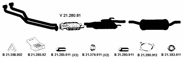  212065 Exhaust system 212065