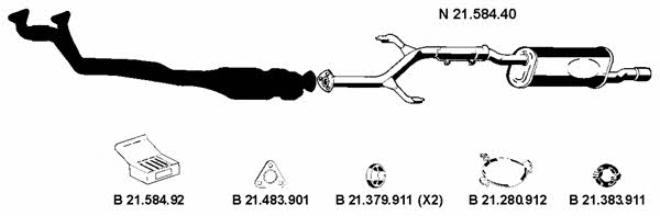  212066 Exhaust system 212066