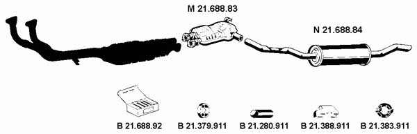  212072 Exhaust system 212072