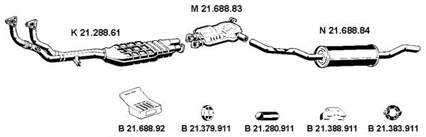  212073 Exhaust system 212073