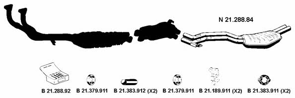 Eberspaecher 212085 Exhaust system 212085