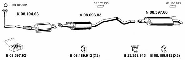  082390 Exhaust system 082390