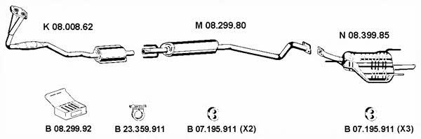 Eberspaecher 082434 Exhaust system 082434