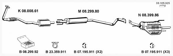 Eberspaecher 082436 Exhaust system 082436