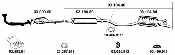  032044 Exhaust system 032044