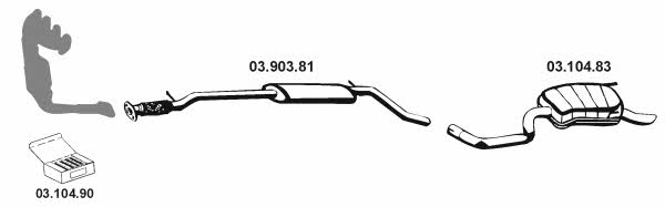  032164 Exhaust system 032164