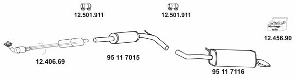 Eberspaecher 10_73 Exhaust system 1073