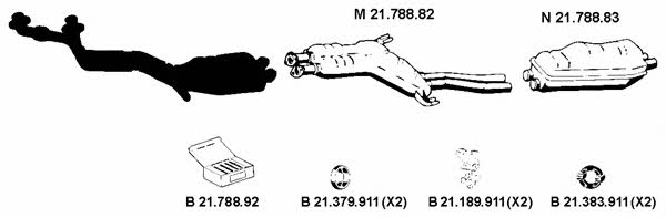  212127 Exhaust system 212127