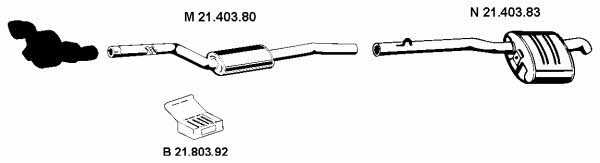  212175 Exhaust system 212175