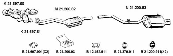  212217 Exhaust system 212217