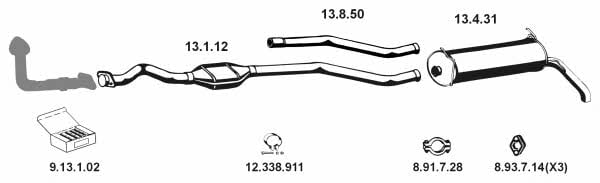  222009 Exhaust system 222009