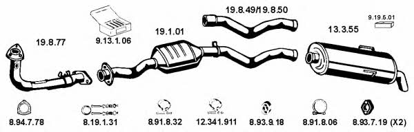  222201 Exhaust system 222201