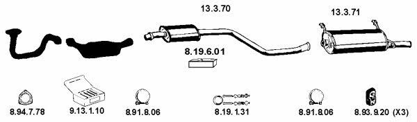 Eberspaecher 222204 Exhaust system 222204