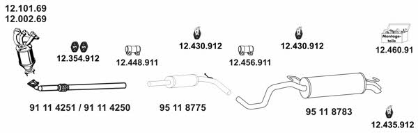 Eberspaecher 12_1011 Exhaust system 121011