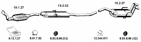  222224 Exhaust system 222224