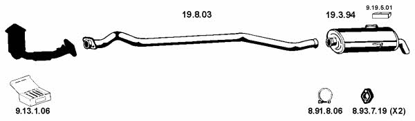 Eberspaecher 222235 Exhaust system 222235